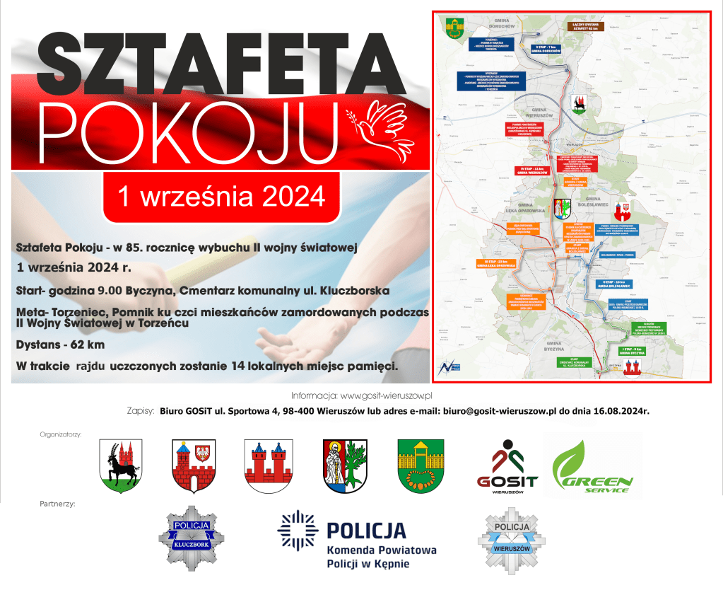 Powiat Wieruszowski. Sztafeta pokoju - zapowiedź wydarzenia