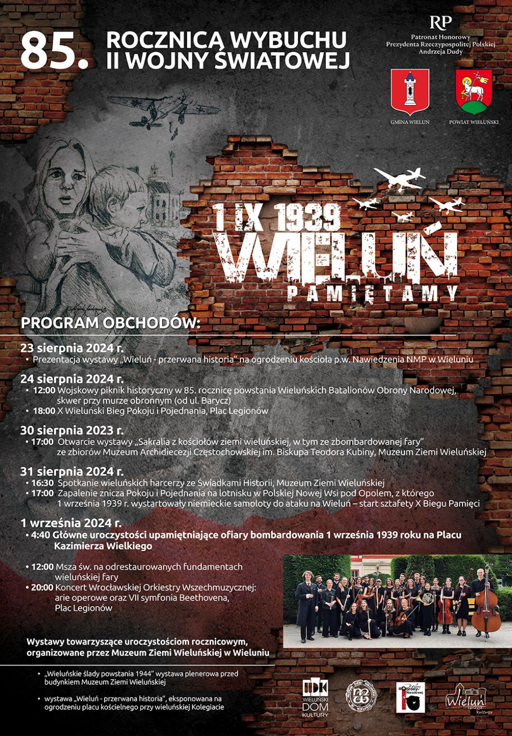Wieluń. 85. rocznica wybuchu II wojny światowej
